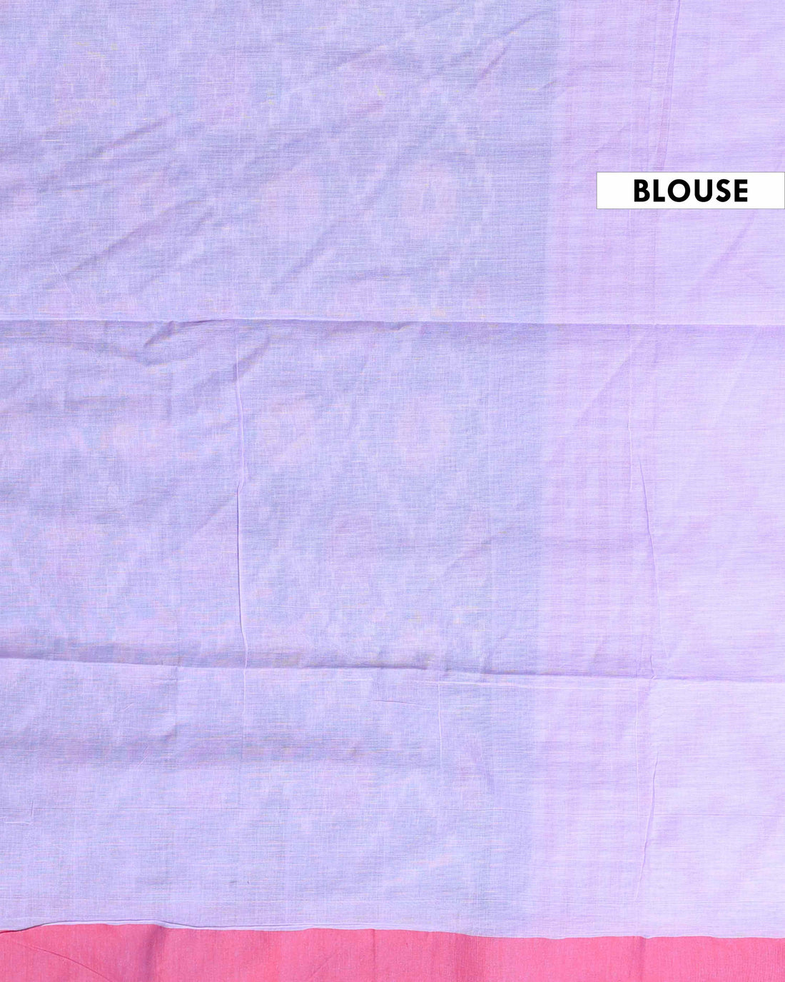 Handloom Ikkat Cotton Saree with Woven Border and Contrast Pallu - Lavender