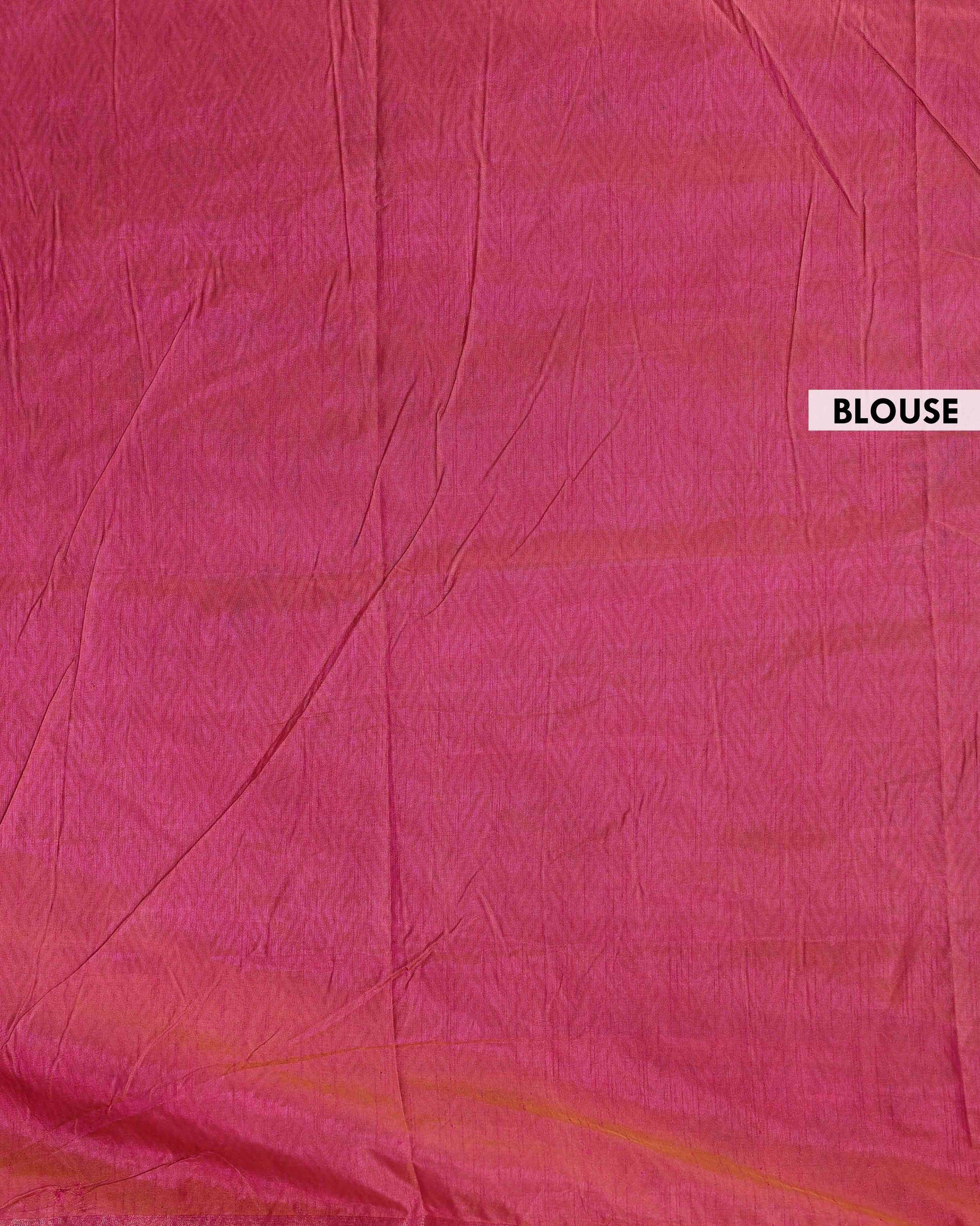 Handloom Intricate Patola Semi-Silk Saree with Traditional IkKat Weave - blouse