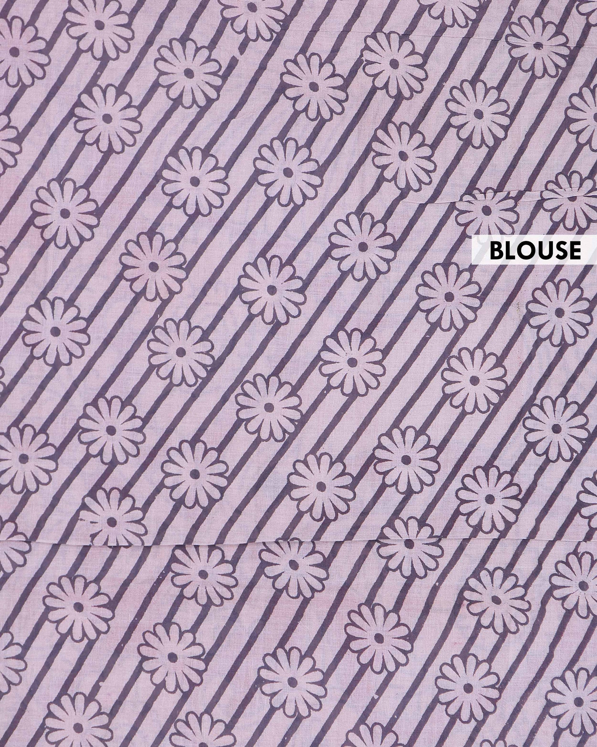 Handloom Kalamkari Cotton Saree with Bold Chevron Pattern and Traditional Artistic Border Design - Multi