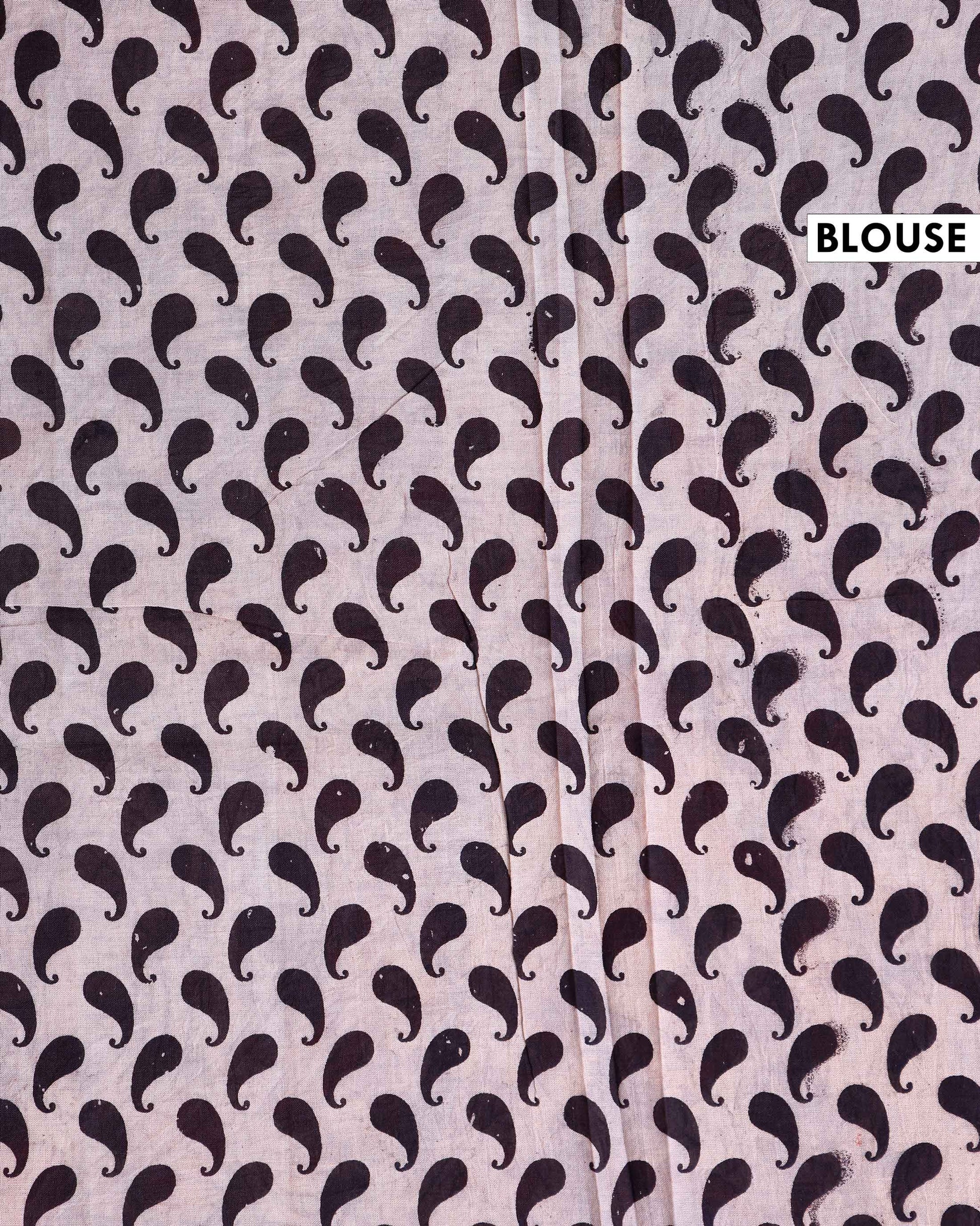 Handloom Kalamkari Cotton Saree with Intricate Floral and Folk Art Detailing - Blue