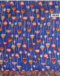 Handloom Kalamkari Cotton Saree with Intricate Floral and Folk Art Detailing - Blue