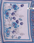 Traditional Handloom Kalamkari Cotton Saree with Paisley and Floral Designs - Blue