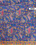 Handloom Kalamkari Cotton Saree with Traditional Bird and Floral Motifs - Blue