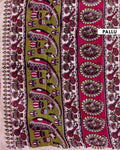 Handloom Kalamkari Cotton Saree with Traditional Floral & Bird Motifs - Green