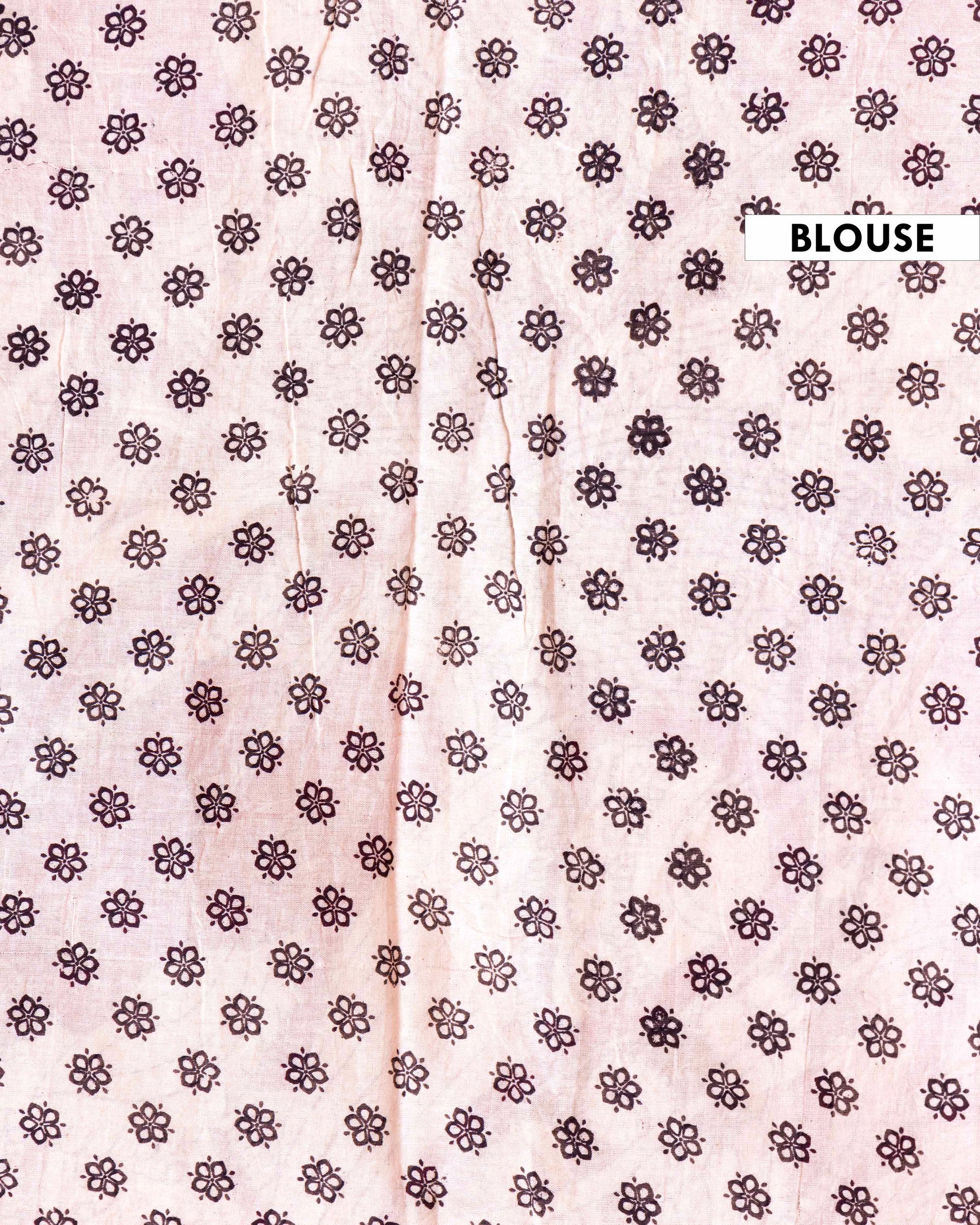 Handloom Kalamkari Cotton Saree with Traditional Floral and Leafy Motifs - Pink