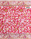 Handloom Kalamkari Cotton Saree with Traditional Floral and Leafy Motifs - Pink