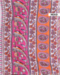 Traditional Handloom Kalamkari Cotton Saree with Traditional Paisley and Peacock Motifs - Pink