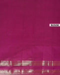 Handloom Kanchi Cotton Saree with Intricate Zari Woven Border - Purple-Head-Blouse