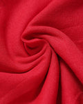 Handloom Khadi Cotton Saree with Contrast Printed Blouse and Tassel Accents -Red