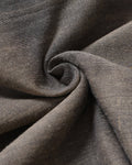 Handloom Khadi Cotton Saree with Contrast Printed Blouse and Tassel Accents - Grey