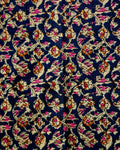 Handloom Khadi Cotton Saree with Contrast Printed Blouse and Tassel Accents - Pink