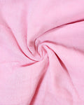 Handloom Khadi Cotton Saree with Contrast Printed Blouse and Tassel Accents - Pink-one