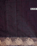Handloom Kovai Cotton Saree with Elegant Self-Textured Body and Designer Border - Dark Purple