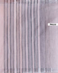 Handloom Kovai Cotton Saree with Striped Body and Woven Border - Light Pink