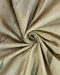 Handloom Linen Cotton Saree with Ikkat Inspired Pattern - Green-Close