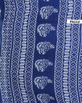 Handloom Mul Mul Cotton Saree with Traditional Batik Heart and Border Print - Green-Pallu