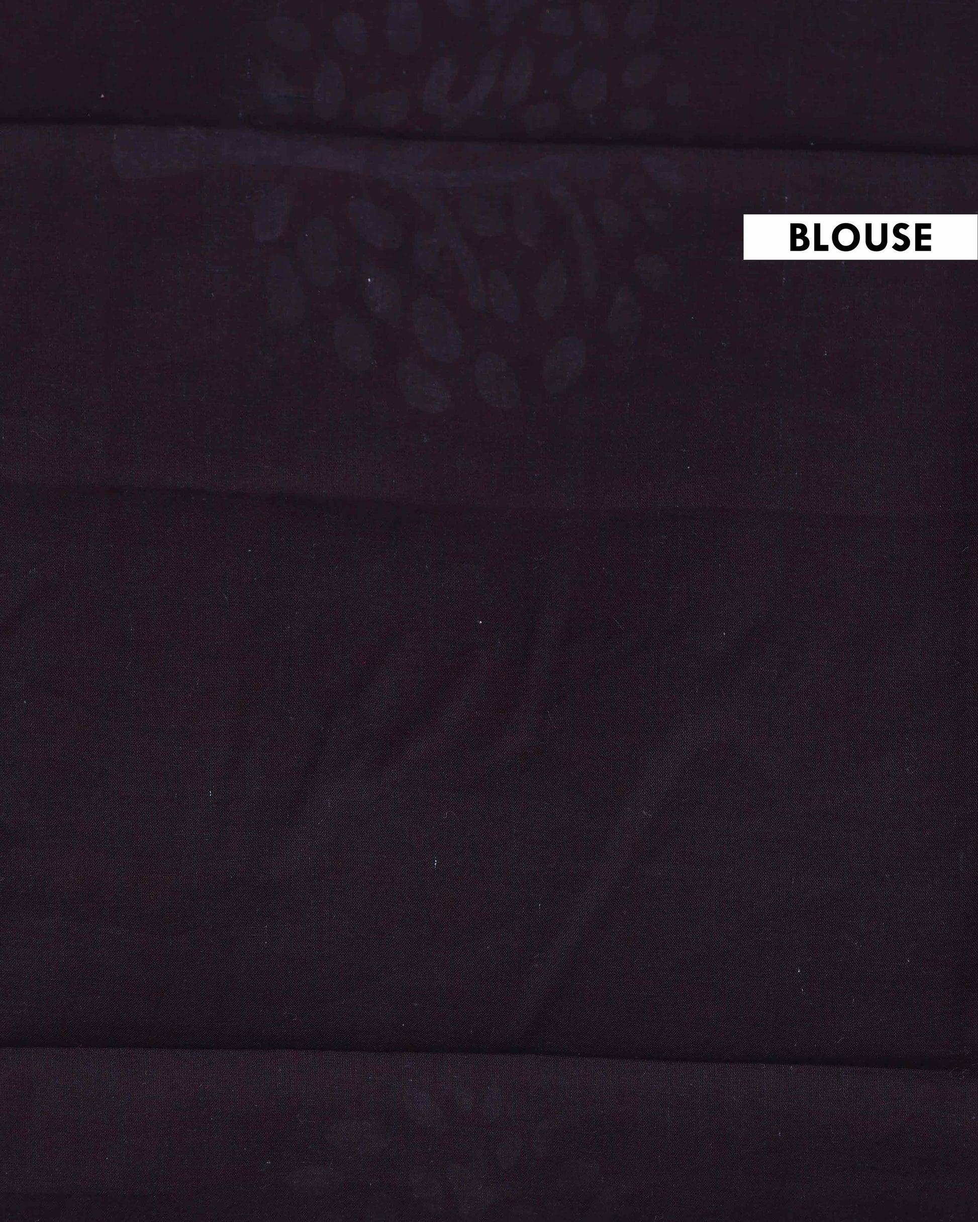 Handloom Mul Mul Cotton Saree with Tree Motif and Zigzag Border - Pink-Blouse