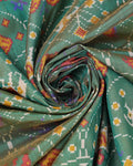 Handloom Patola Saree with Intricate Elephant and Floral Motifs - Green-close
