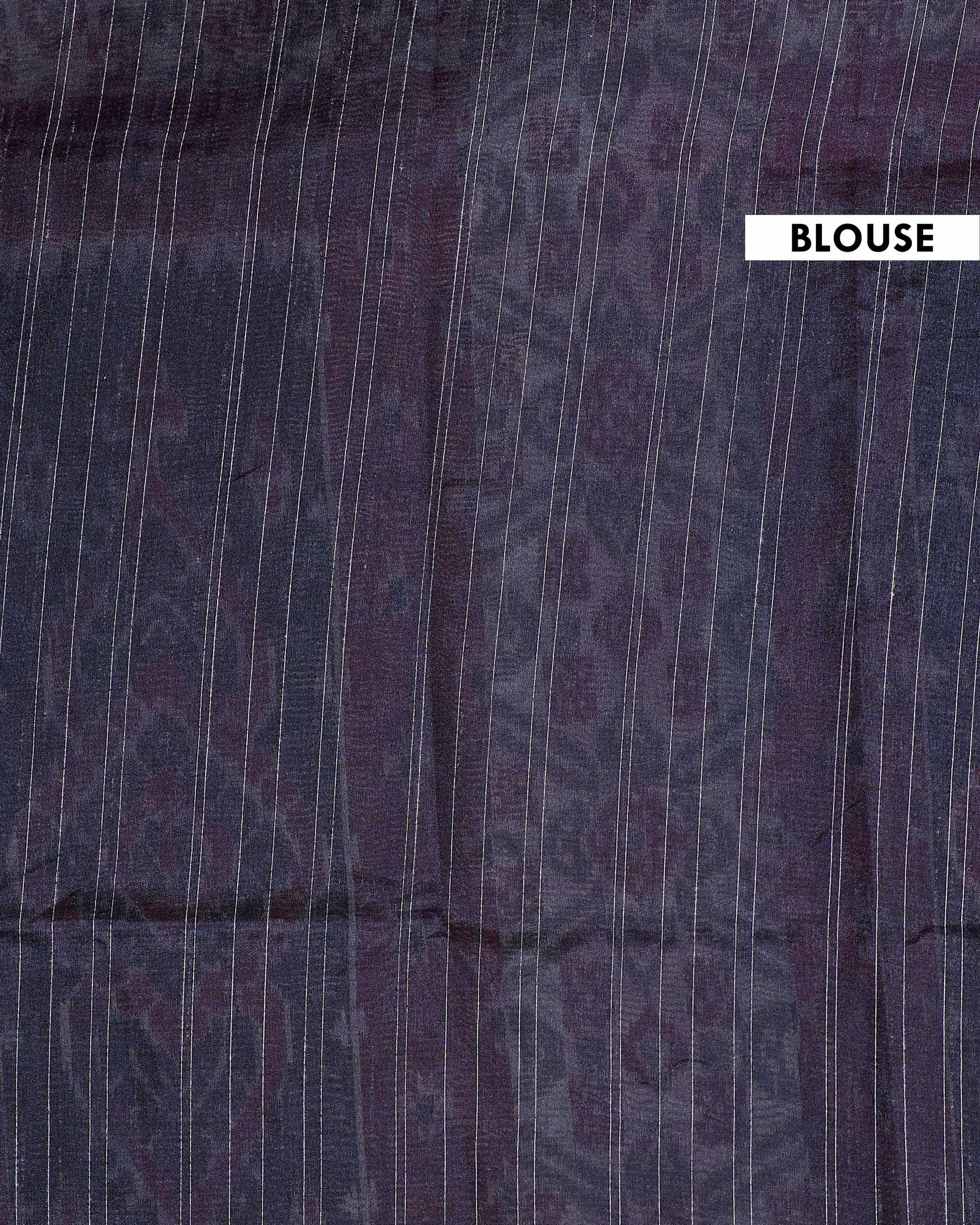 Handloom Pochampally Ikkat Saree with Geometric Weave - Multi