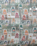 Handloom Semi Silk Saree with All-Over Digital Print and Contrast Pallu - Multi-Head