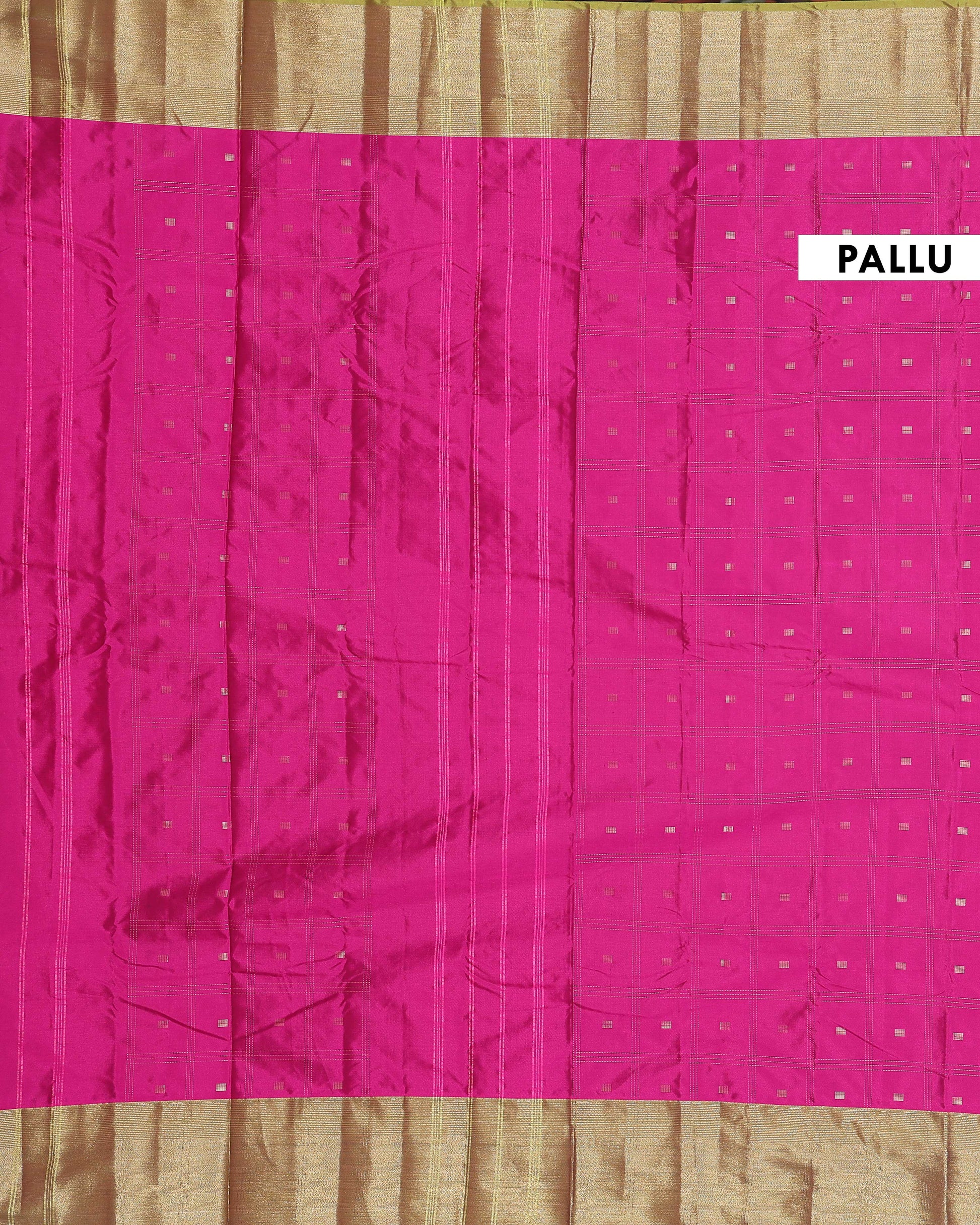 Handloom Soft Silk Saree with All-Over Zari Buttas and Contrasting Border - Pink