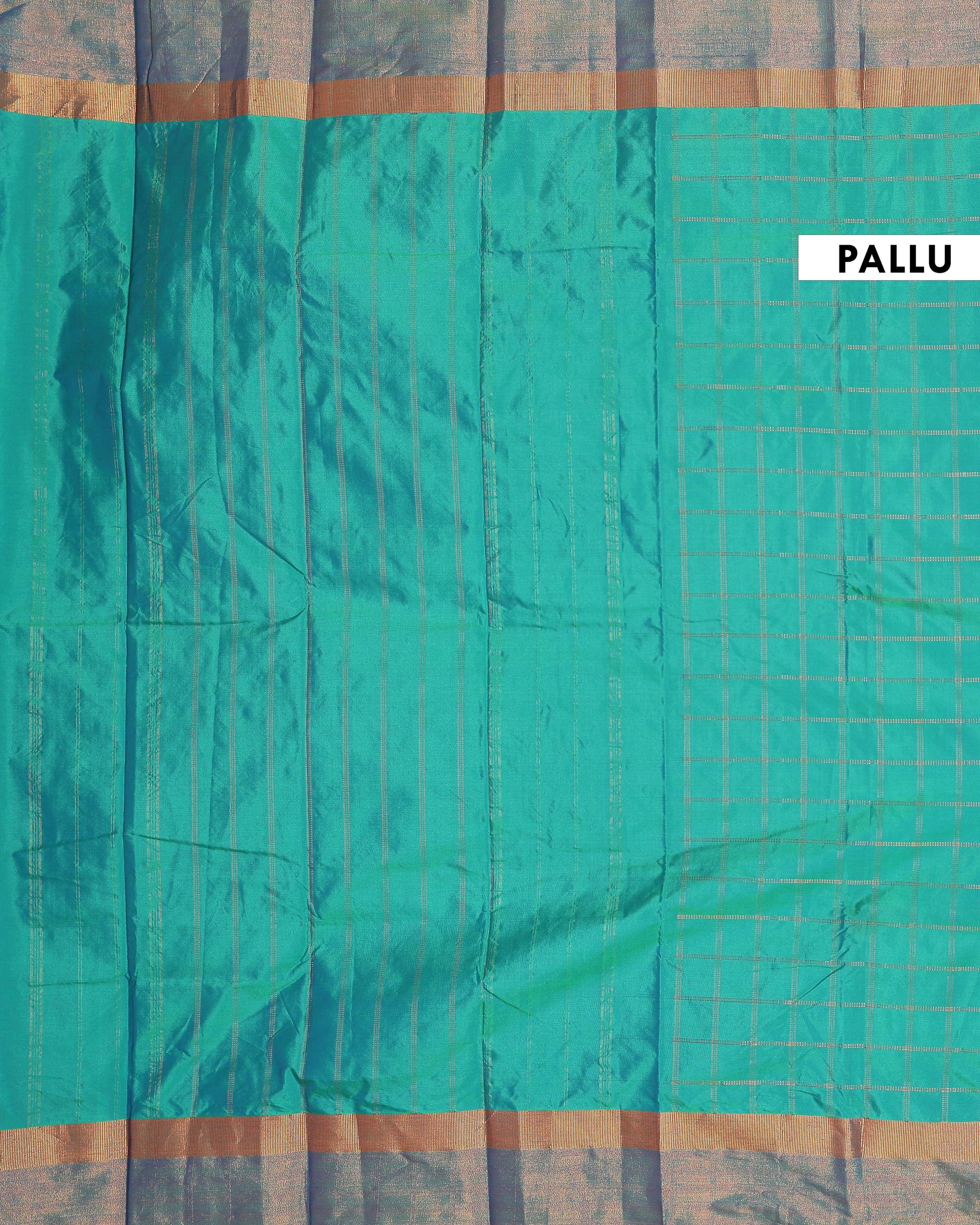 Handloom Soft Silk Saree with Intricate Zari Checks and a Rich Border - Green