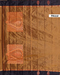 Handloom Soft Silk Saree with Paisley Butta and Woven Border - Brown