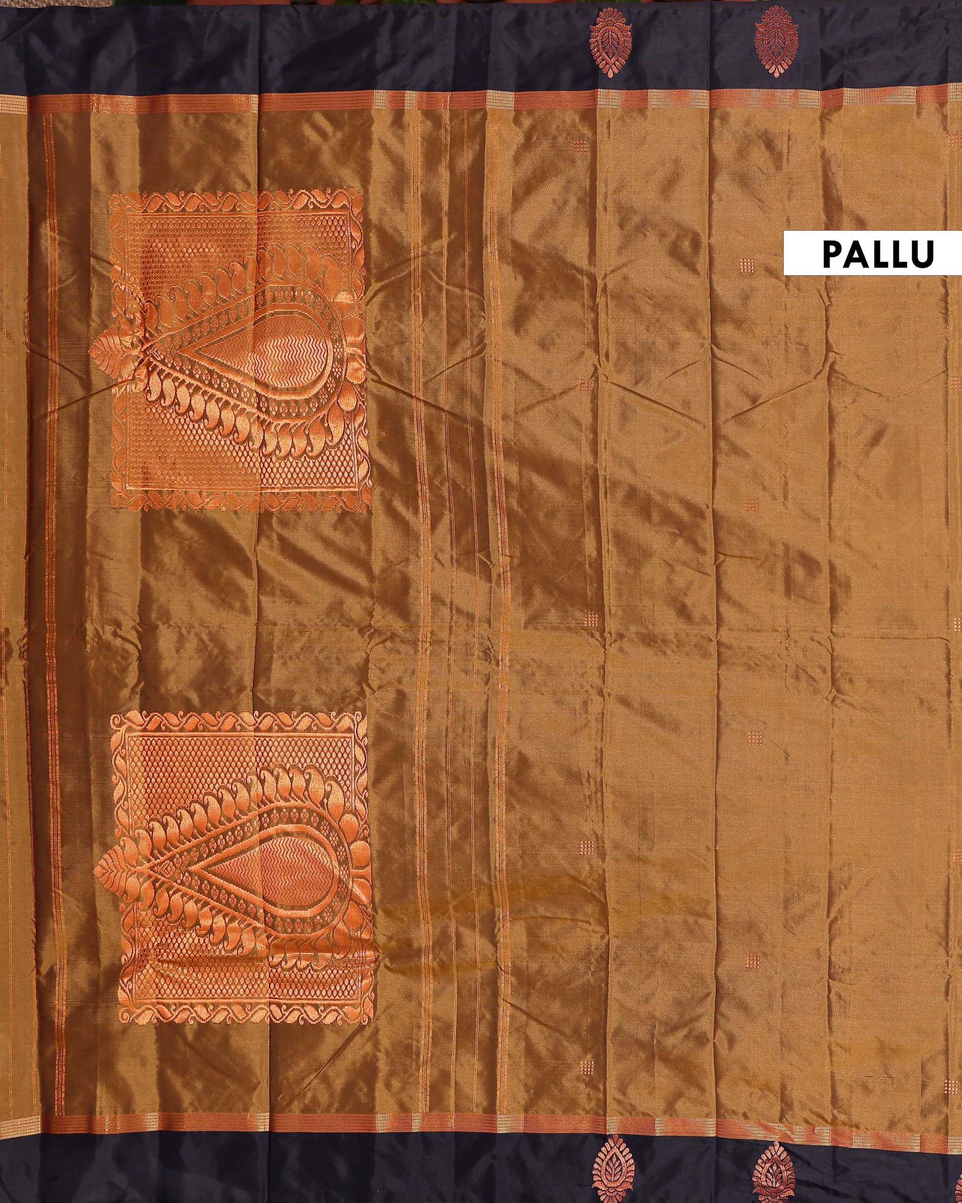 Handloom Soft Silk Saree with Paisley Butta and Woven Border - Brown