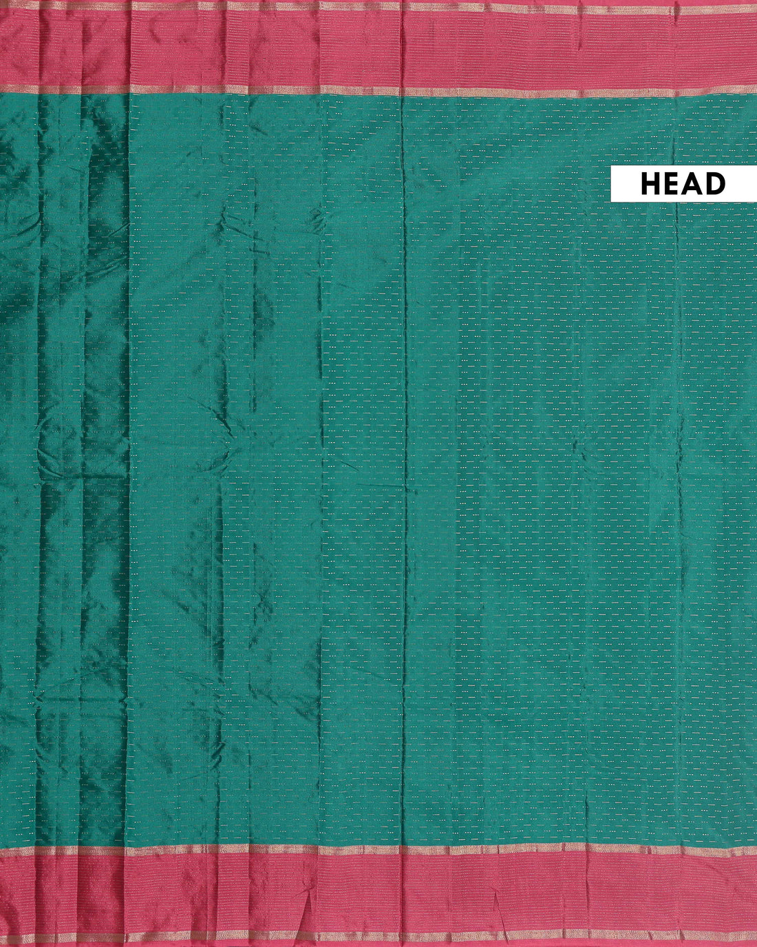 Handloom Soft Silk Saree with Zari Buttas and Contrast Border - Green