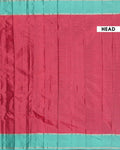 Handloom Soft Silk Saree with Zari Checks and a Contrast Border - Maroon