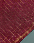 Women's Handloom Sungudi Cotton 1 Meter Blouse Material with Zari Accents - Maroon