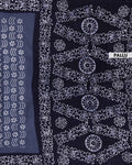 Handloom Sungudi Cotton Saree with Traditional Block Print Motifs - Blue