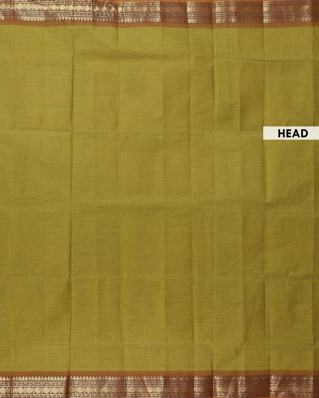 Handloom Venkatagiri Cotton Saree with Traditional Zari Woven Border - Green