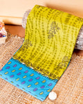 Handloom Voile Cotton Saree with Block Print and Intricate Paisley Motifs - Yellow