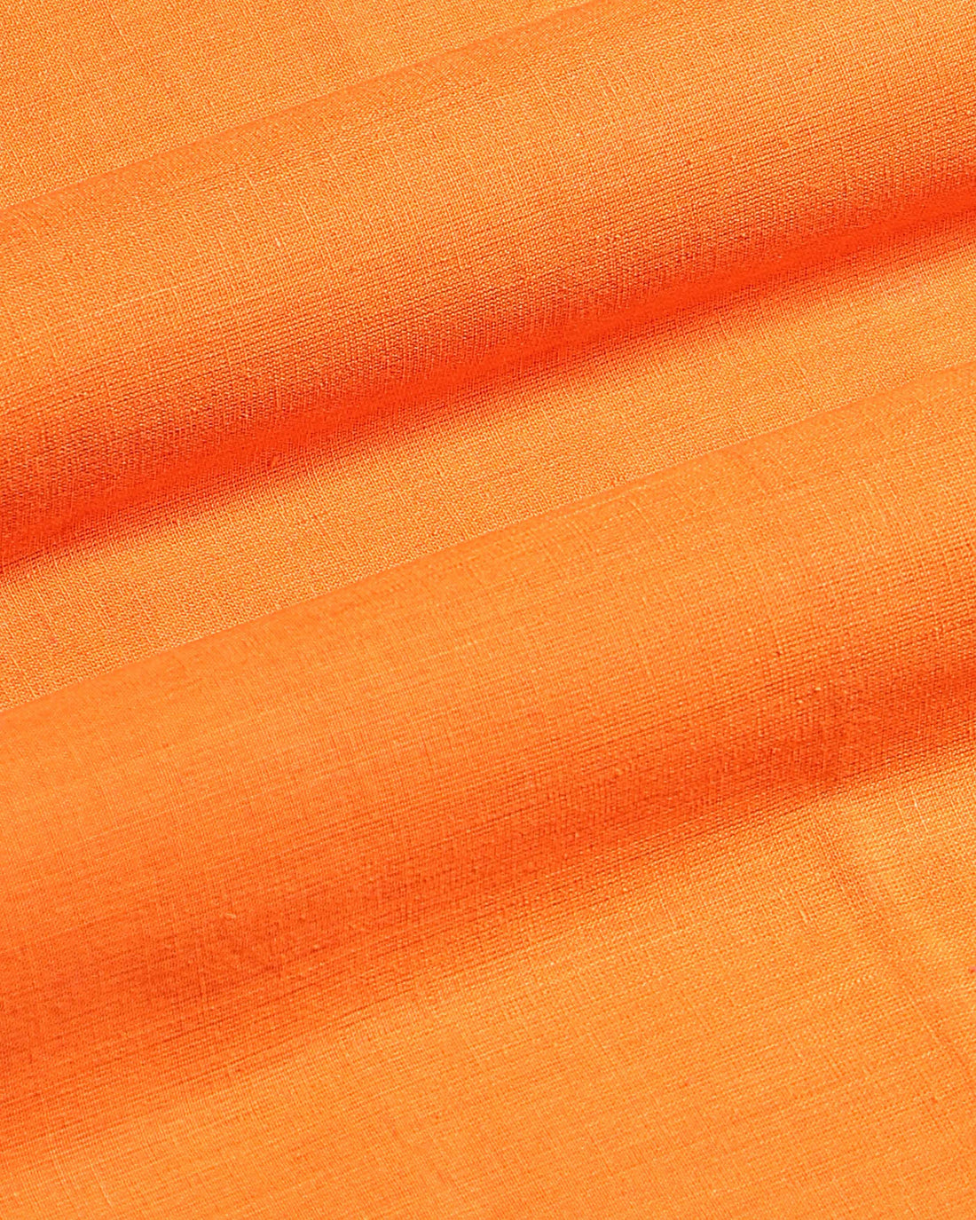 Handloom Women Cotton 1 Meter Blouse Material with Traditional Woven Zari Border - Orange