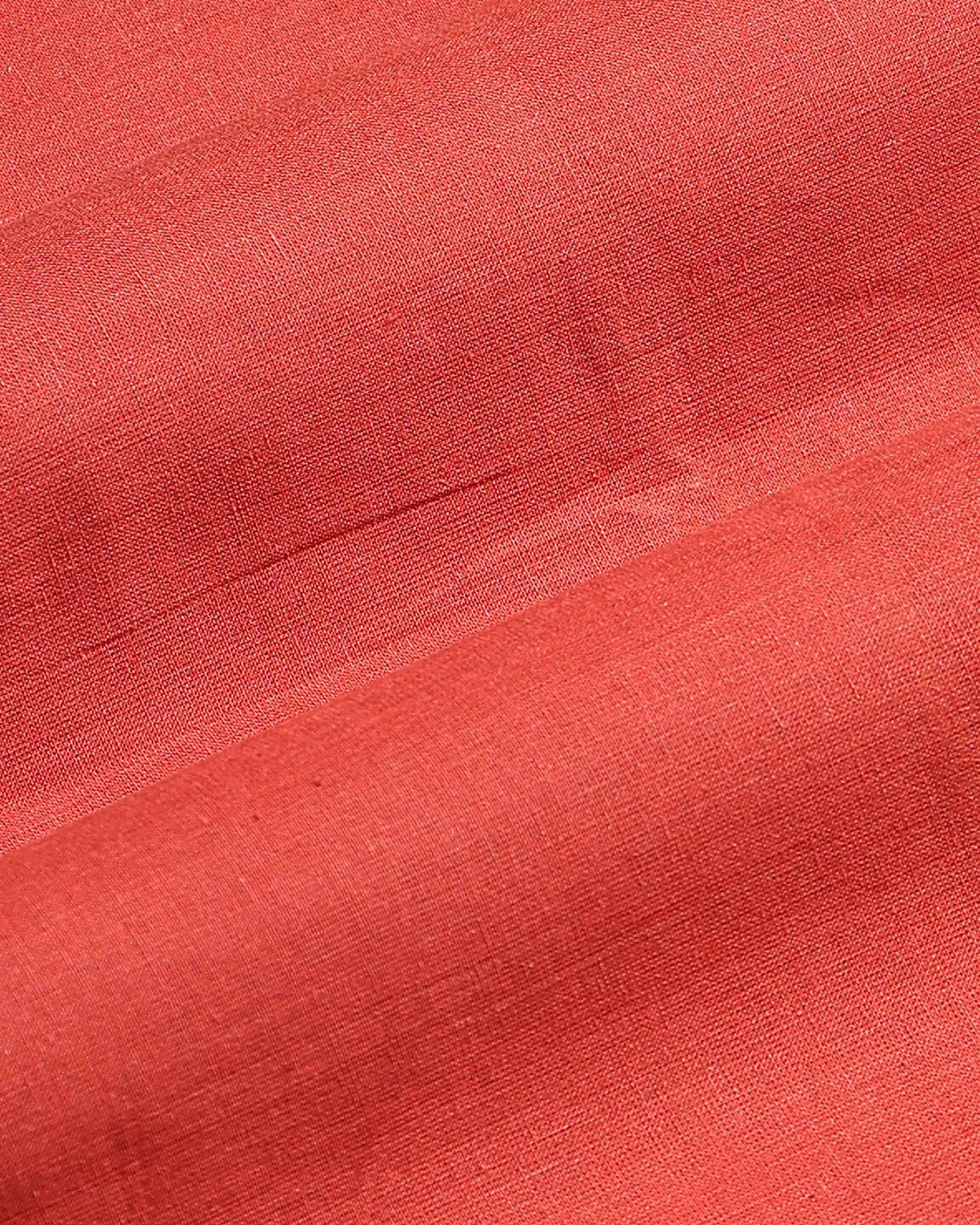 Handloom Women Cotton 1 Meter Blouse Material with Traditional Woven Zari Border - Red