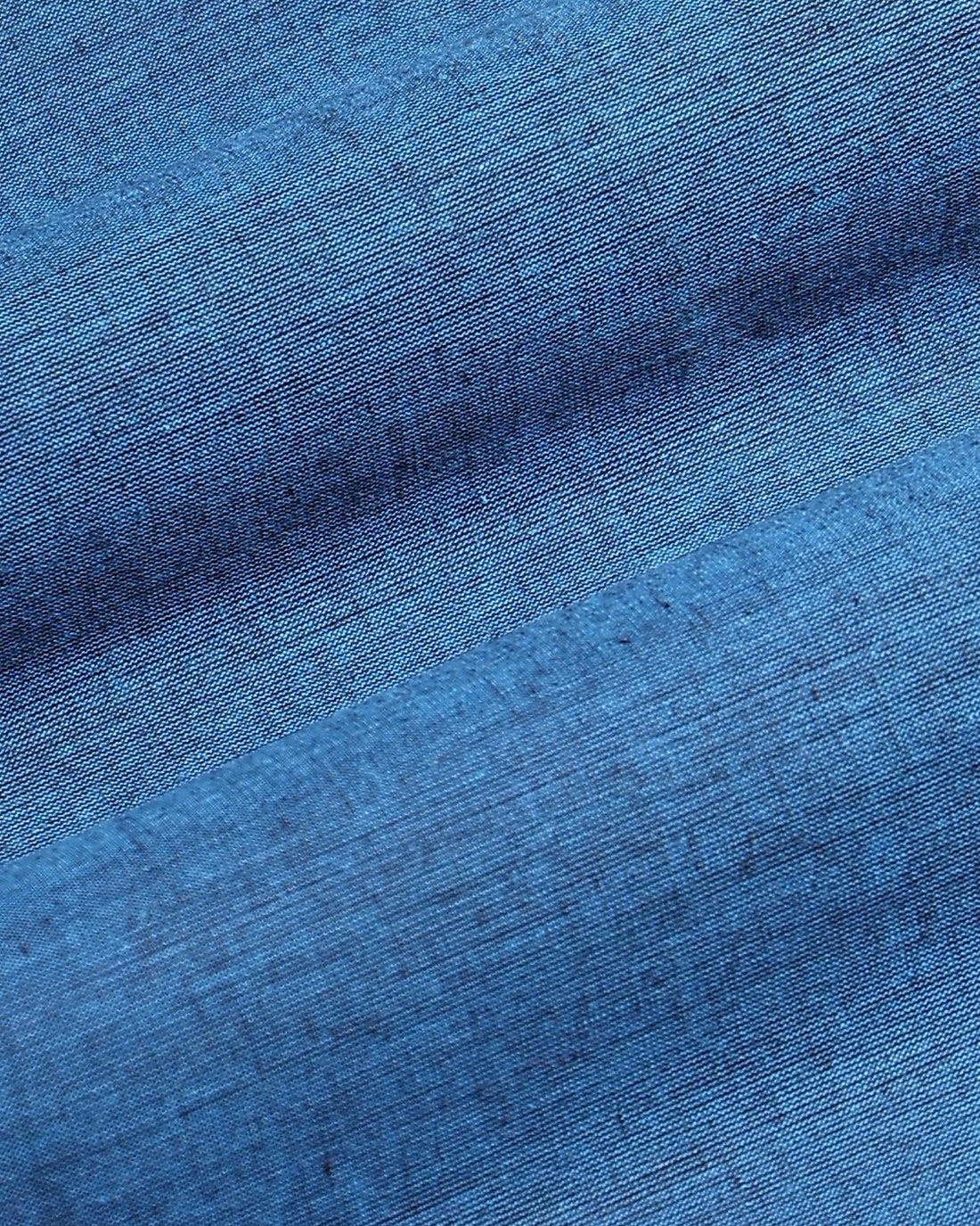 Handloom Women Cotton 1 Meter Blouse Material with Woven Traditional Border - Blue