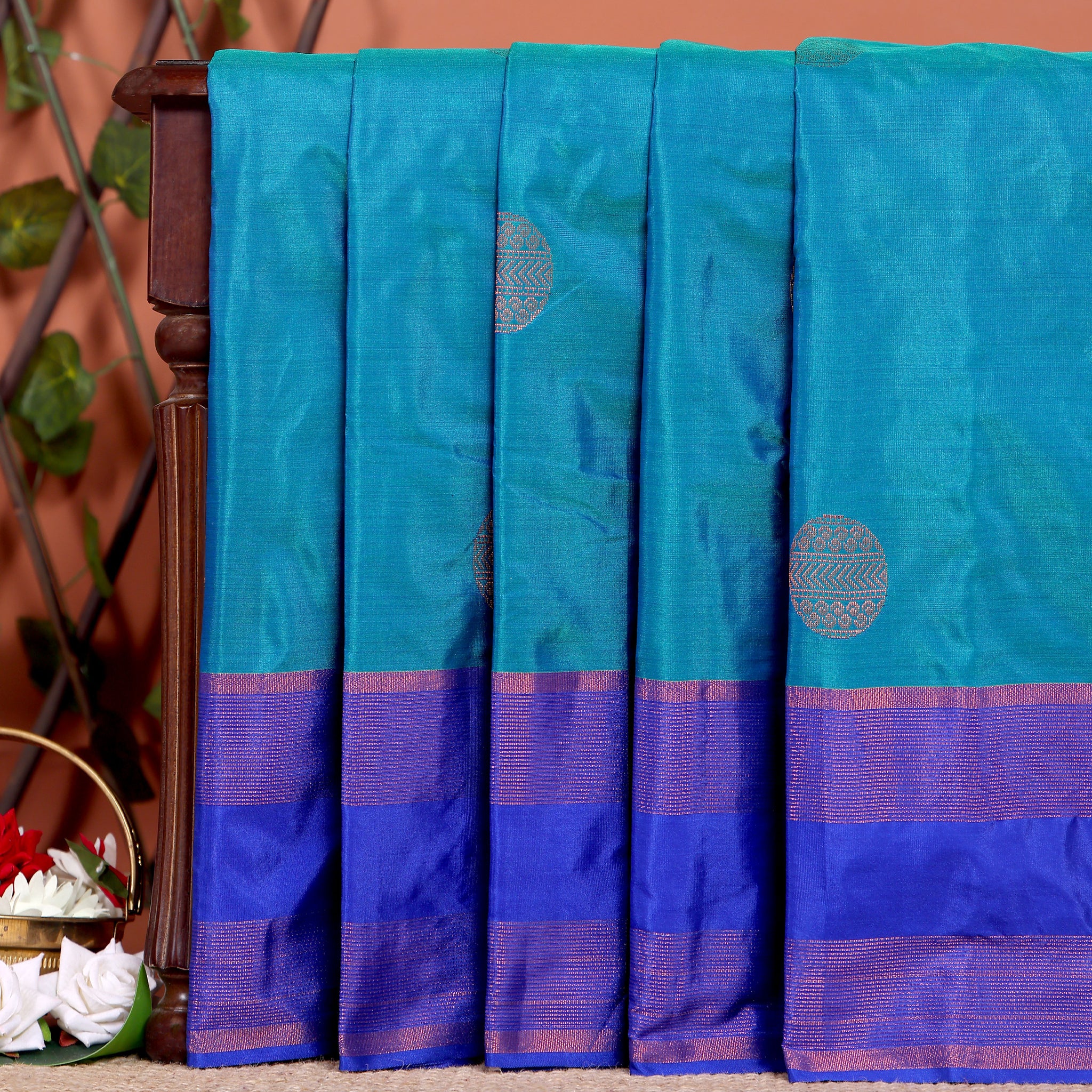 Handloom Woven Soft Silk Saree with Traditional Zari Border - Blue