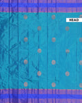 Handloom Woven Soft Silk Saree with Traditional Zari Border - Blue