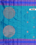Handloom Woven Soft Silk Saree with Traditional Zari Border - Blue