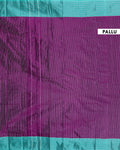 Handloom Zari Striped Soft Silk Saree with a Contrast Border - Purple