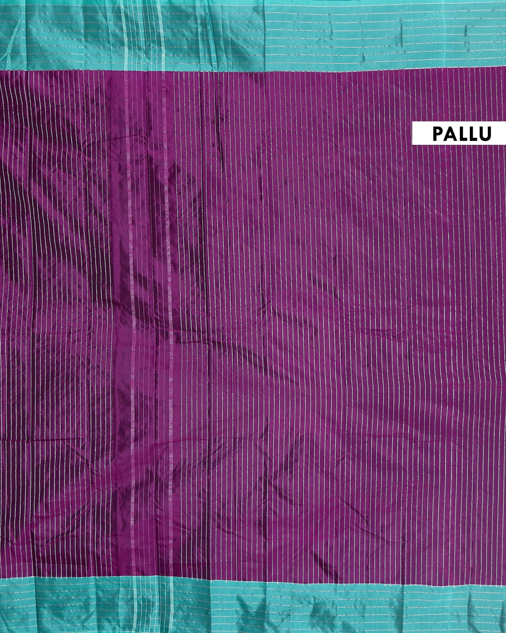 Handloom Zari Striped Soft Silk Saree with a Contrast Border - Purple