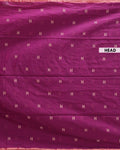 Handwoven Golden Zari Border Semi Silk Cotton Saree with Minimal Butta Weaves - Purple