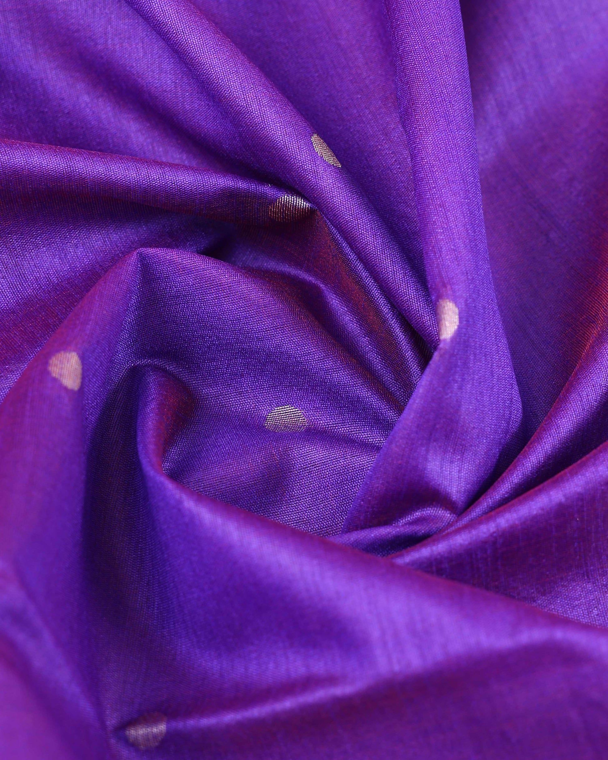 Handwoven Paithani Saree with Traditional Peacock Motif Pallu - Purple-Close