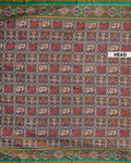 Handwoven Patola Silk Saree with Intricate Ikat Weave and Traditional Geometric Motifs - Brown-head