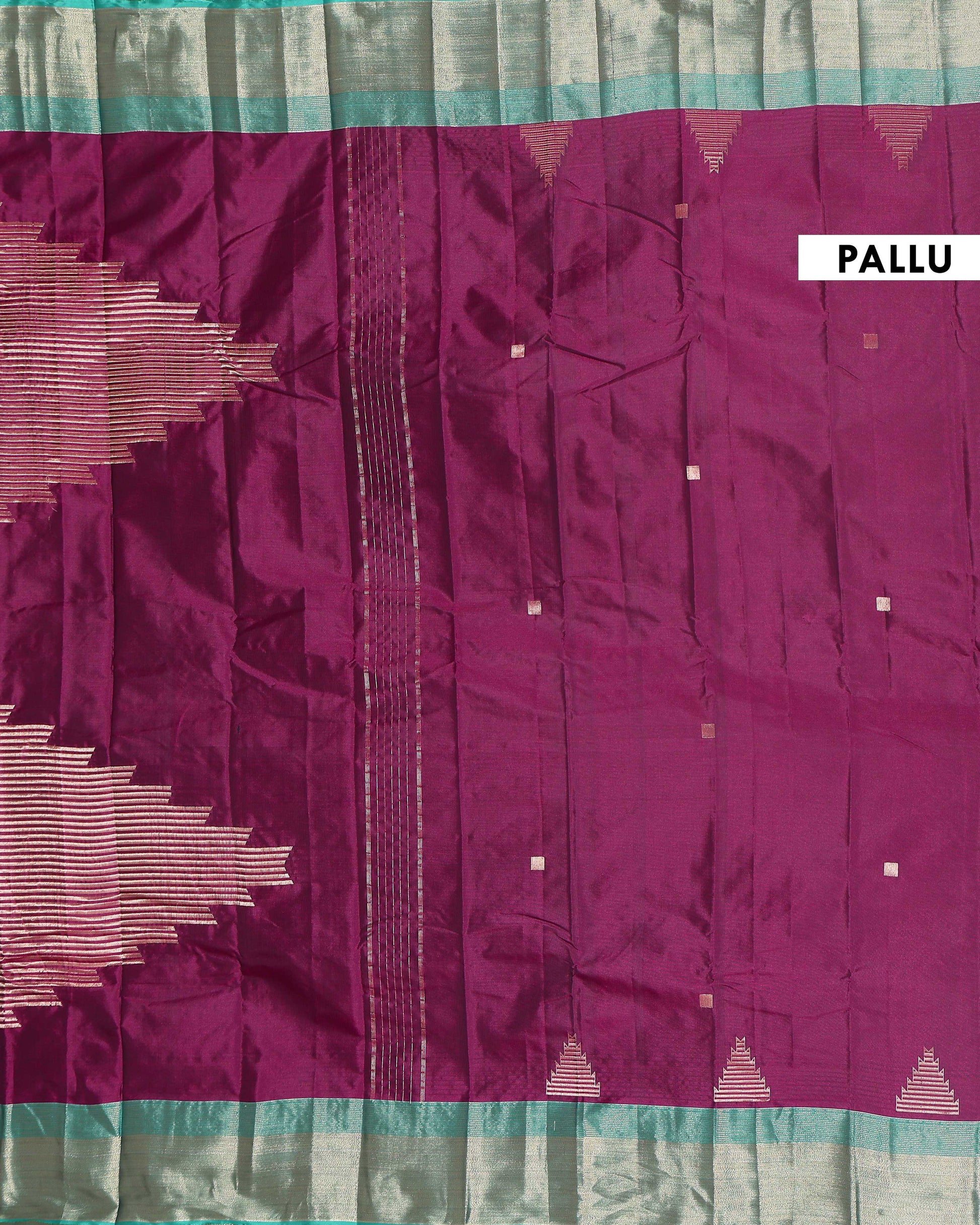Handwoven Soft Silk Saree with Contrasting Zari Border and Pallu - Purple