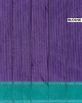 Handwoven Soft Silk Saree with Minimal Stripes and Elegant Traditional Border Detail - Purple