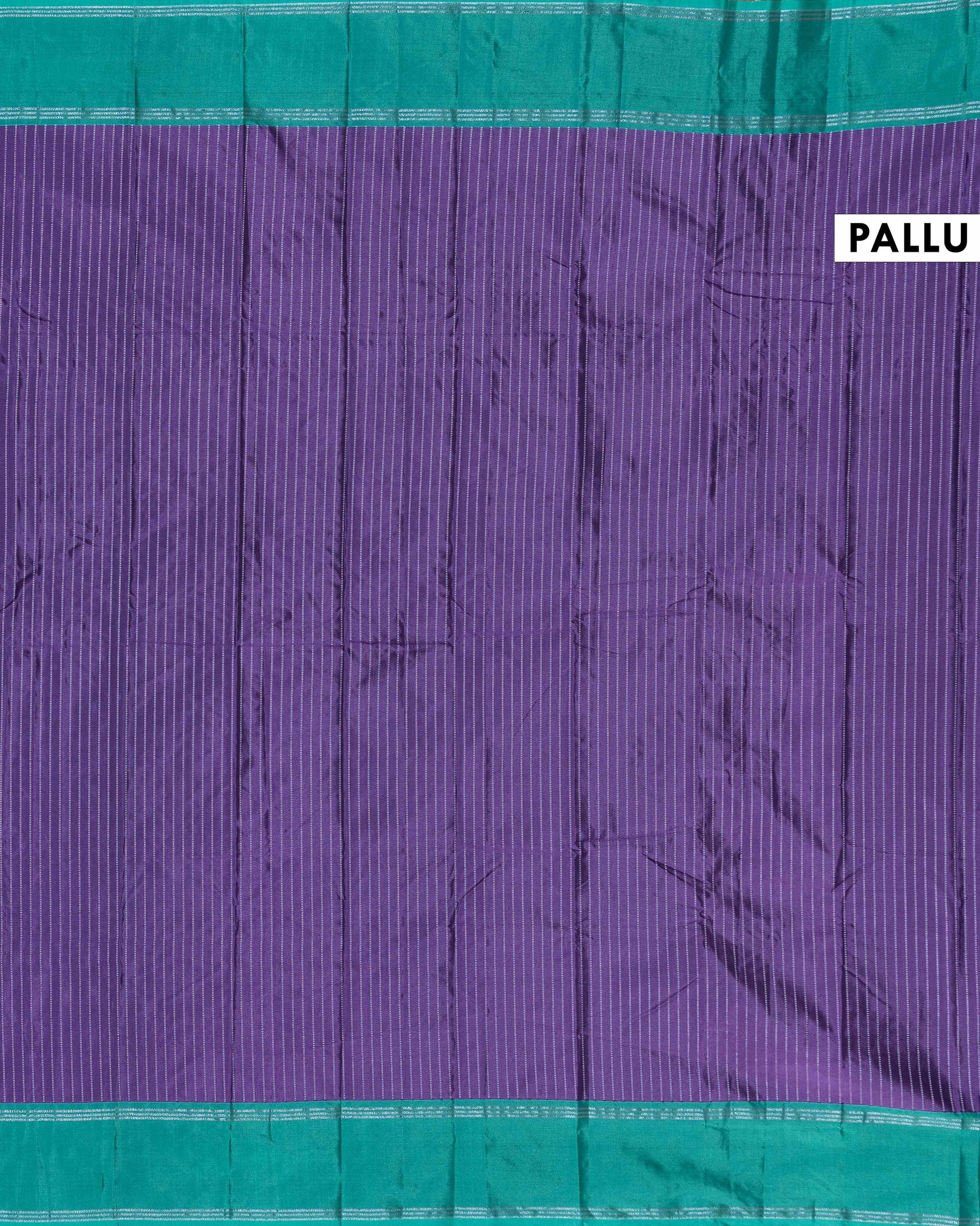 Handwoven Soft Silk Saree with Minimal Stripes and Elegant Traditional Border Detail - Purple