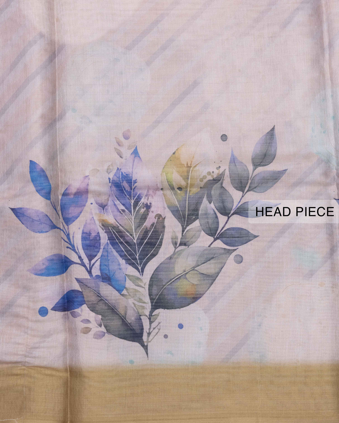 Ethnic Floral Printed Tissue Saree - Green