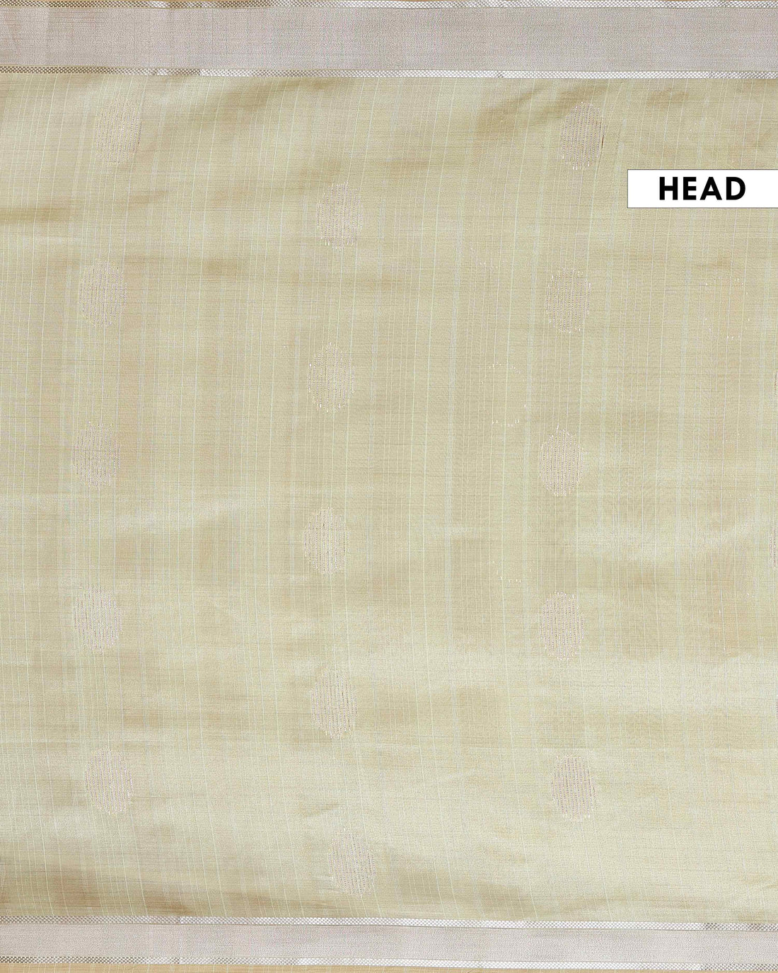 Handcrafted Semi Chanderi Saree with Floral Kalamkari Inspired Pallu & Elegant Woven Border - Beige